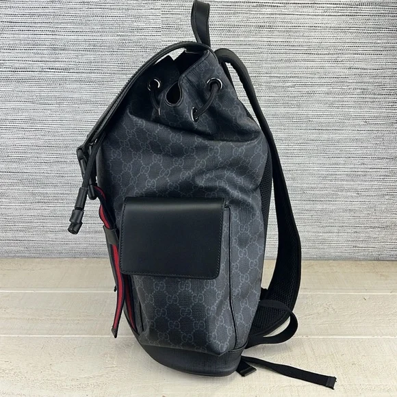 Gucci Double Pocket Backpack GG Coated Canvas Large ✅ COA Included - Picture 4 of 16